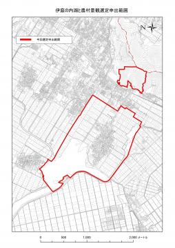 伊庭の文化的景観の範囲図